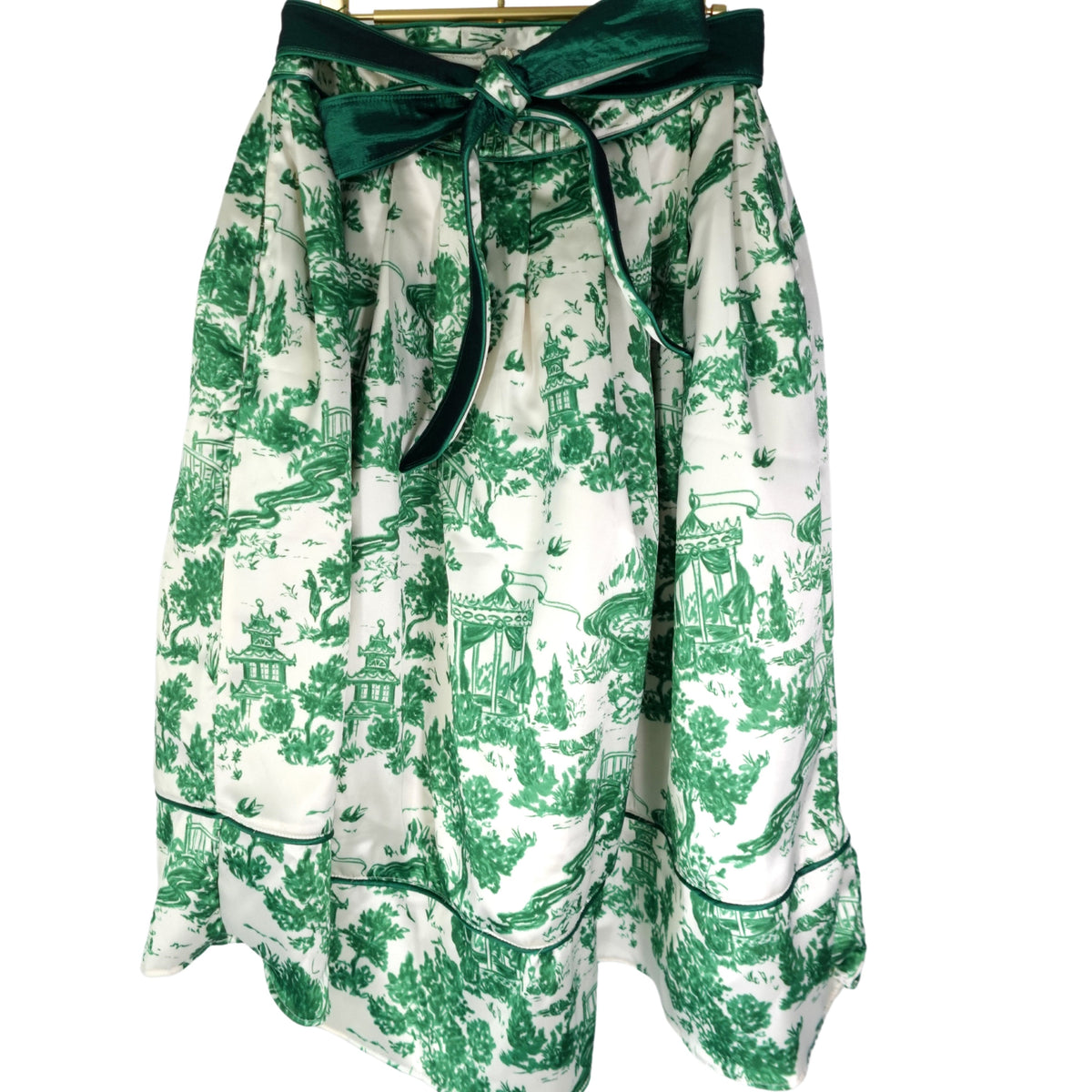 HEATHER TEA SKIRT GREEN TOILE (Wholesale)