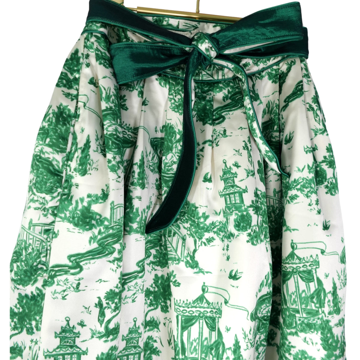 HEATHER TEA SKIRT GREEN TOILE (Wholesale)