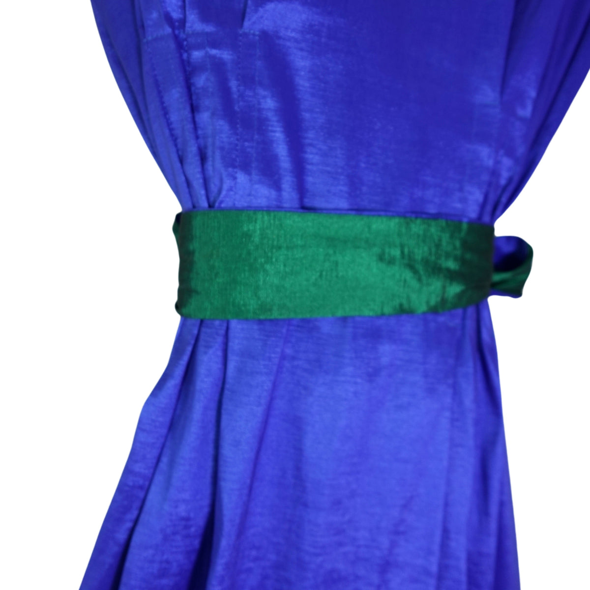 CAROL DRESS IN ROYAL BLUE/GREEN (Wholesale)