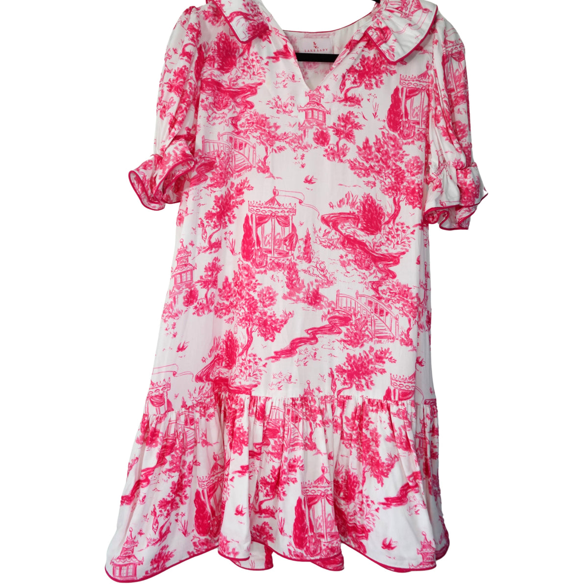 SARAH DRESS IN PINK TOILE (Wholesale)