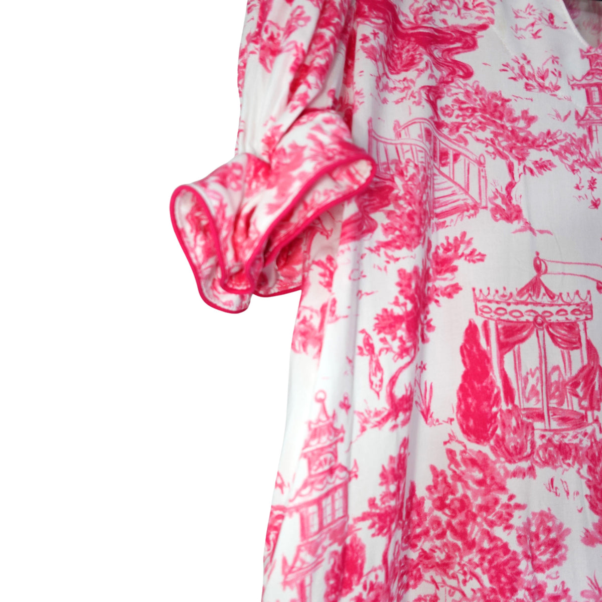 SARAH DRESS IN PINK TOILE (Wholesale)