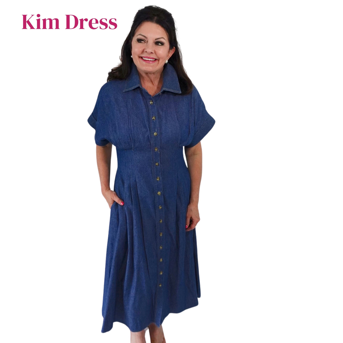 KIM DENIM DRESS (Wholesale)