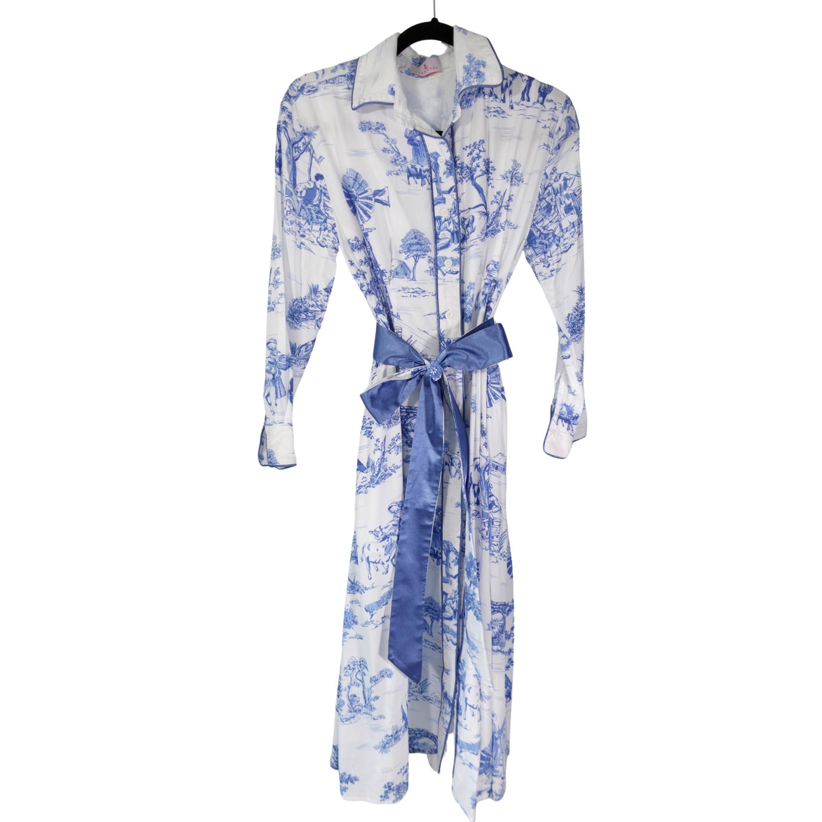 KIM DRESS IN BLUE TOILE (Wholesale)