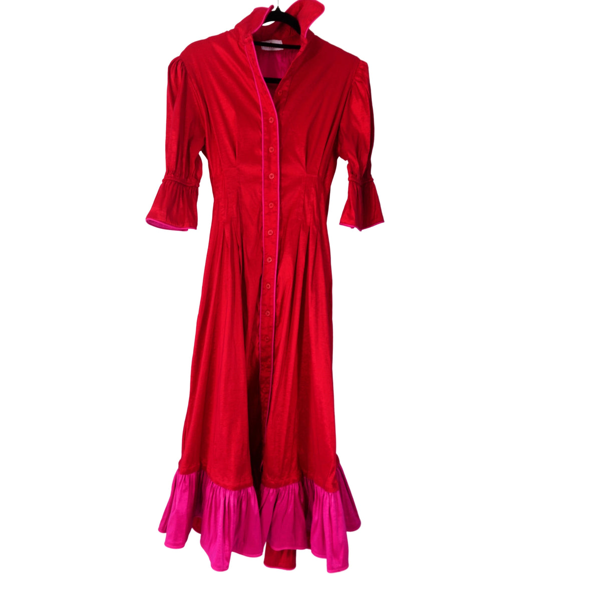 CAROL DRESS-RED/FUCHSIA (Wholesale)