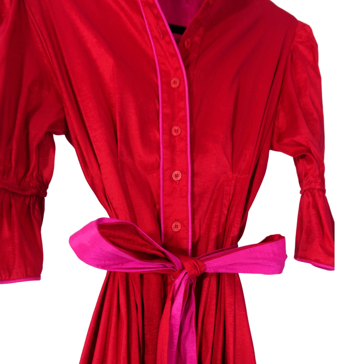 CAROL DRESS-RED/FUCHSIA (Wholesale)