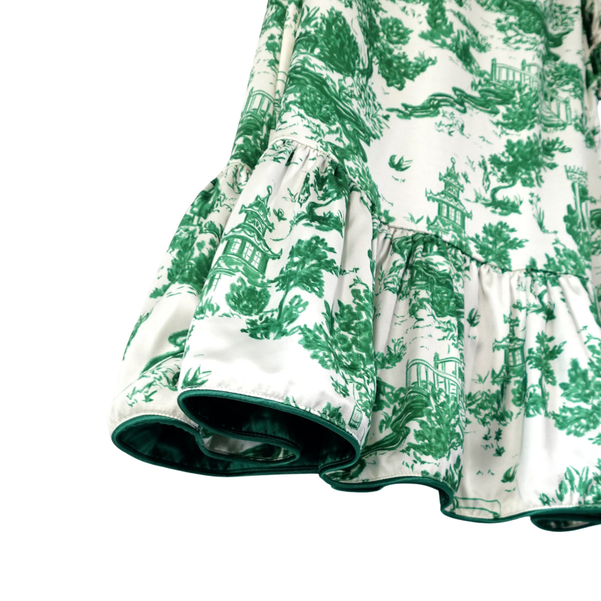 SARAH DRESS IN GREEN TOILE (Wholesale)