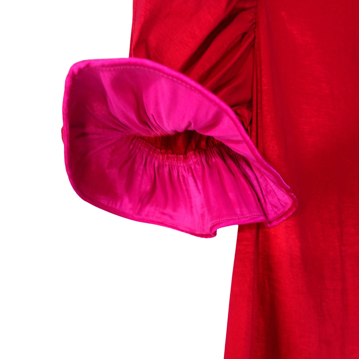 SARAH DRESS IN RED/FUCHSIA (Wholesale)