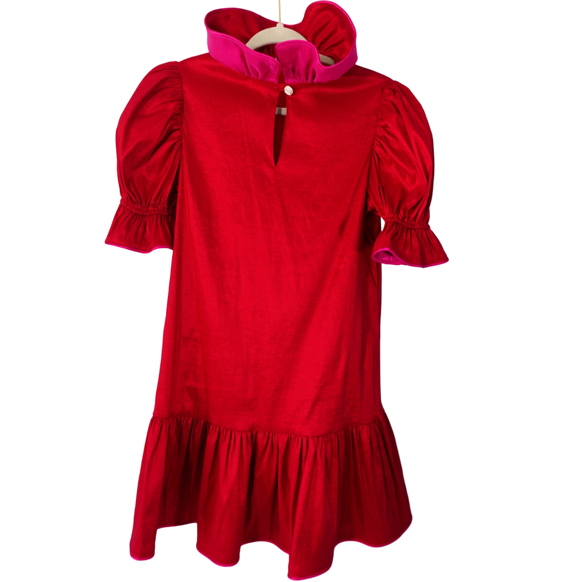 SARAH DRESS IN RED/FUCHSIA (Wholesale)