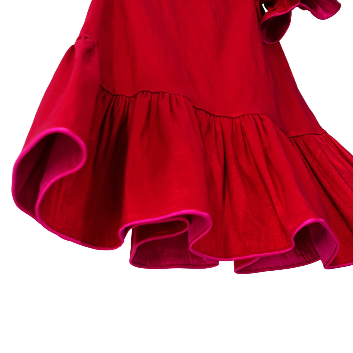 SARAH DRESS IN RED/FUCHSIA (Wholesale)