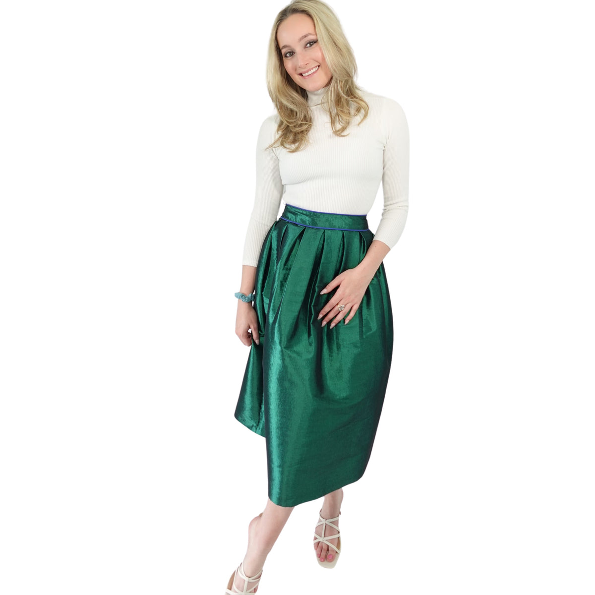 HEATHER TEA SKIRT EMERALD (Wholesale)