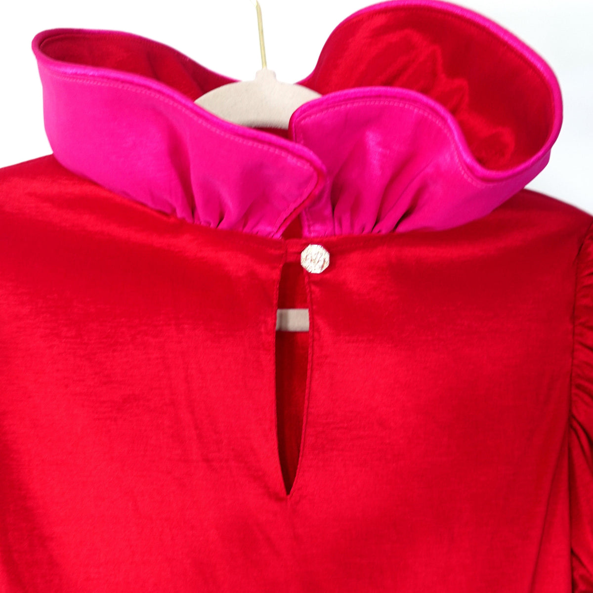 SARAH DRESS IN RED/FUCHSIA (Wholesale)