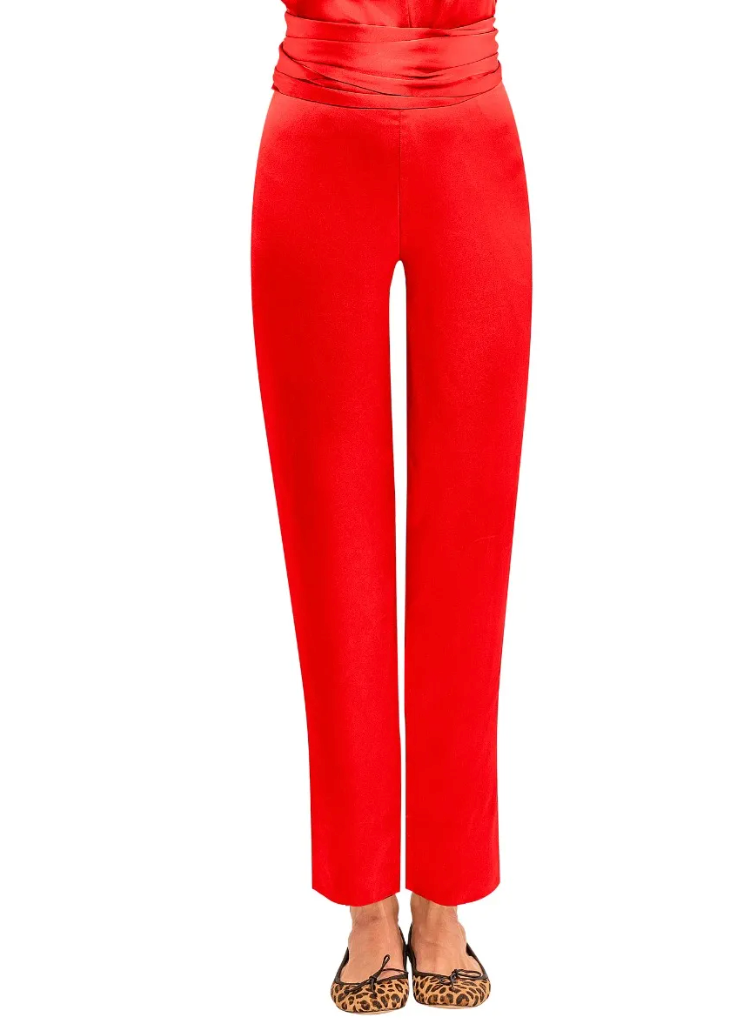 ANNIE SILKY RED PANT